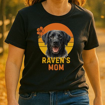 Personalized Watercolor  Dog Mom-Shirt – Custom Pet Name Tee with Dog Portrait – Gift for Dog Lovers & Pet Moms