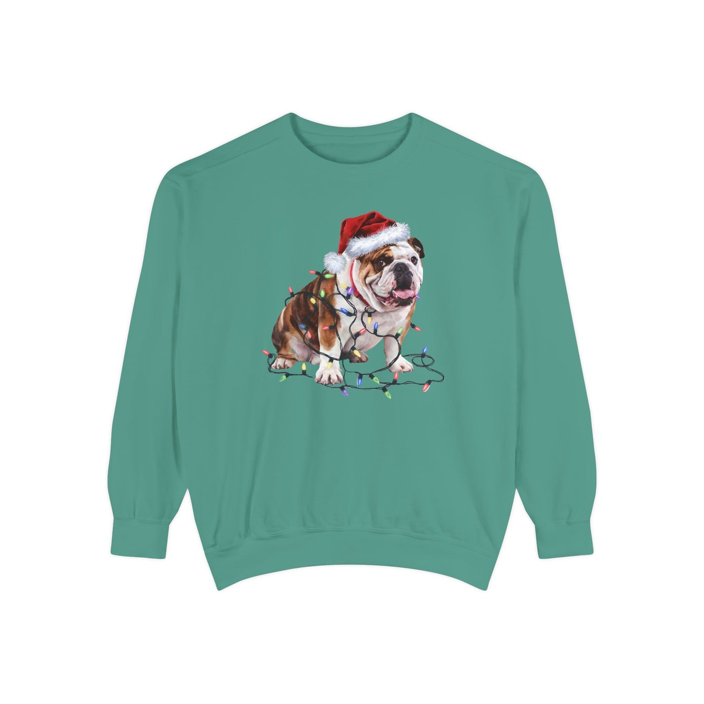 Christmas Bulldog Sweatshirt, Christmas Lights Dog Sweatshirt, Christmas Dog, Bulldog Mom Sweatshirt, Gift for Dog Lover, Bulldog