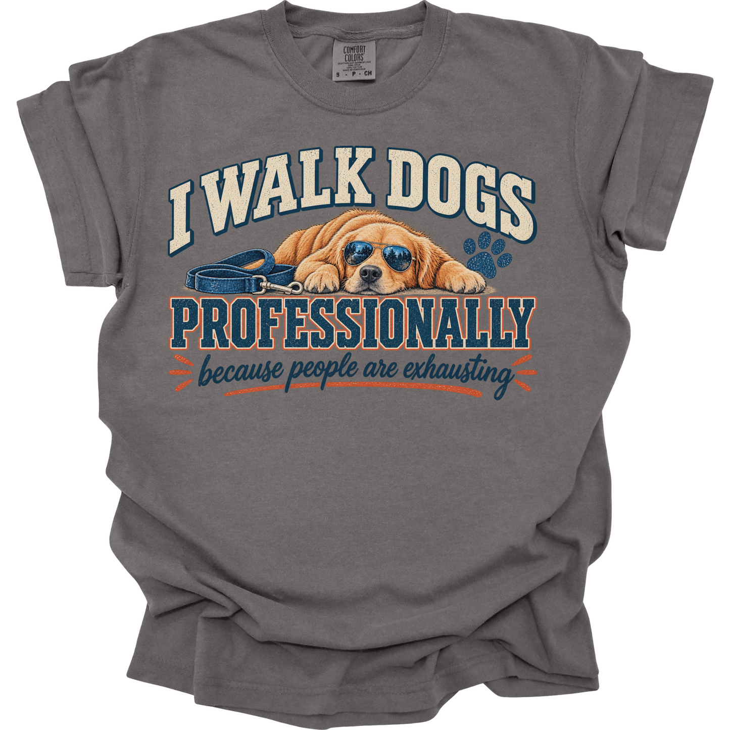 Dog Walker Shirt, I Walk Dogs Professionally Tee, Funny Dog Walker Gift