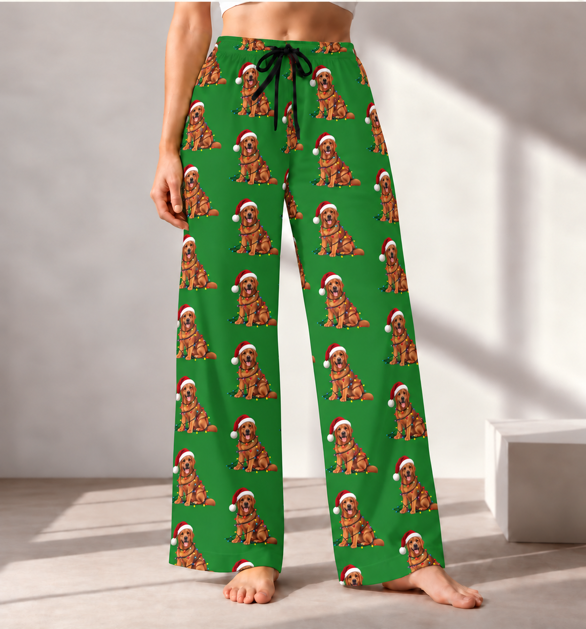 Fox Red Labrador Christmas Pajama Pants