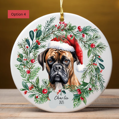 Personalized Boxer Christmas Ornament