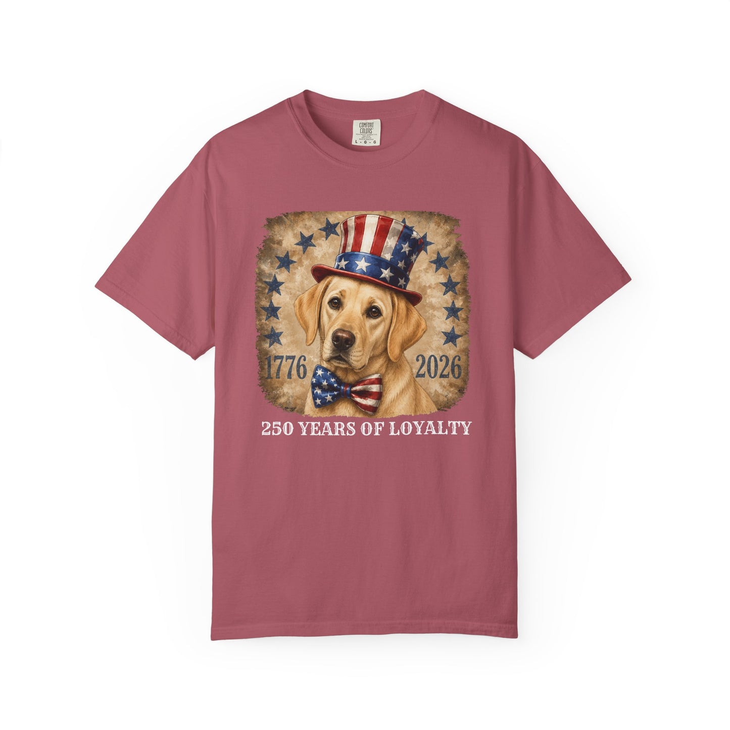Yellow Lab Patriotic 250 Years of Loyalty Shirt