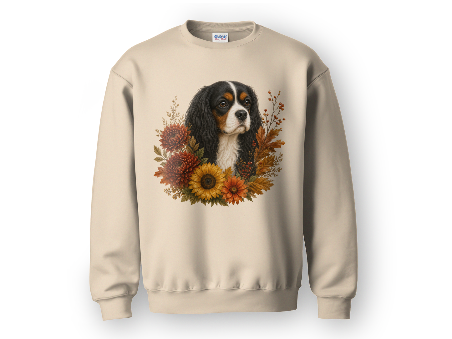 Tri Color Cavalier Autumn Floral Sweatshirt