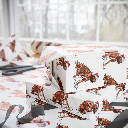 Rhodesian Ridgeback Christmas Lights Wrapping Paper