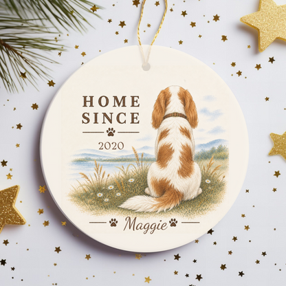 Personalized Blenheim Cavalier Ornament, Double Sided Gotcha Day Gift, Custom Dog Keepsake