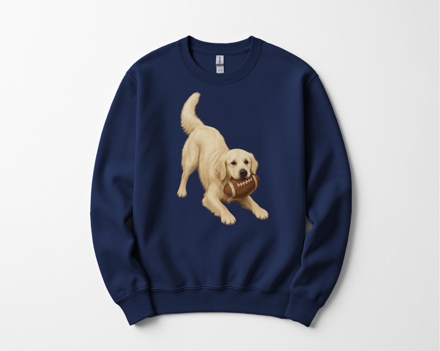 English Cream Golden Retriever Football Sweatshirt