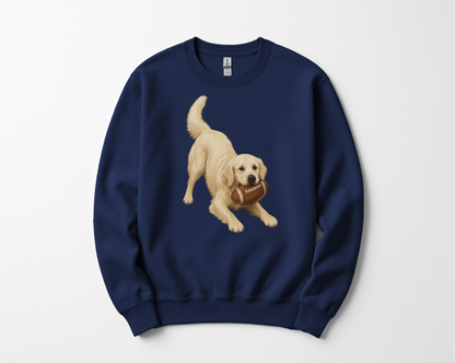 English Cream Golden Retriever Football Sweatshirt