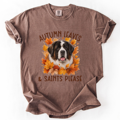 Custom Pet Photo Autumn Leaves Tee