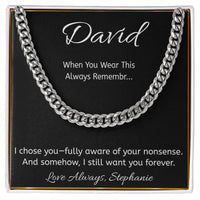 Load image into Gallery viewer, Funny Personalized Message Card Necklace – “I Chose You” Gift