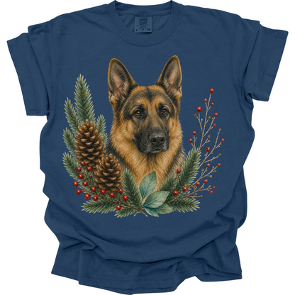 German Shepherd Christmas Shirt, German Shepherd Dog Mom Tee, Holiday Dog Lover Gift