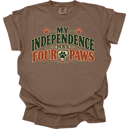 Service Dog Handler Shirt, My Independence Has Four Paws, Working Dog Gift