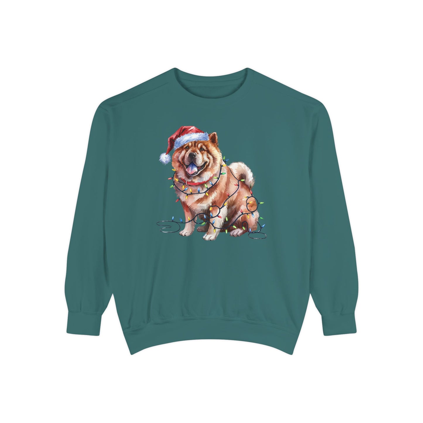 Christmas Chow Sweatshirt, Christmas Lights Dog Sweatshirt, Christmas Dog, Chow Mom Sweatshirt, Gift for Dog Lover, Chow