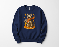 Load image into Gallery viewer, Siberian Husky Autumn Sweatshirt, Cozy Fall Dog Sweater, Husky Lover Apparel, Cute Autumn Dog Shirt, Gift for Pet Lovers

