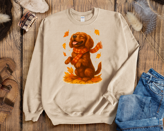Cavalier King Charles Autumn Shirt, Cozy Spaniel Sweatshirt, Fall Dog Lover Top Gift, Cute Dog Pullover, Autumn Dog Apparel