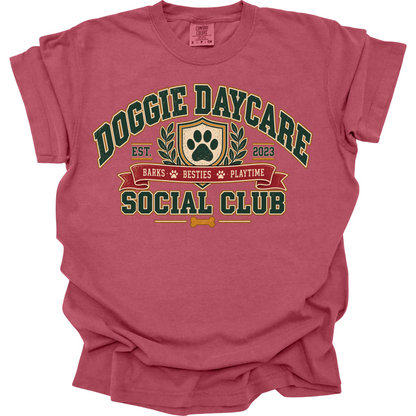 Personalized Dog Daycare Worker Shirt, Doggie Daycare Staff Gift, Social Club Tee