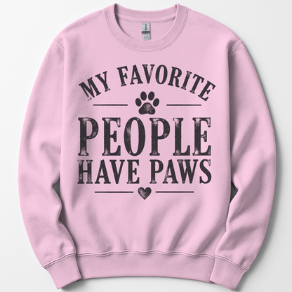 Personalized Dog Mom Sweatshirt, Custom Dog Names Sleeve, My Favorite People Have Paws Crewneck