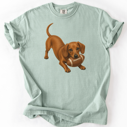 Red Dachshund Football Shirt