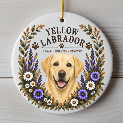 Yellow Lab Ornament, Labrador Retriever Lover Gift, Yellow Lab Mom Gift, Dog Breed Keepsake