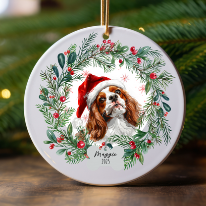 Personalized Cavalier King Charles Spaniel Christmas Ornament
