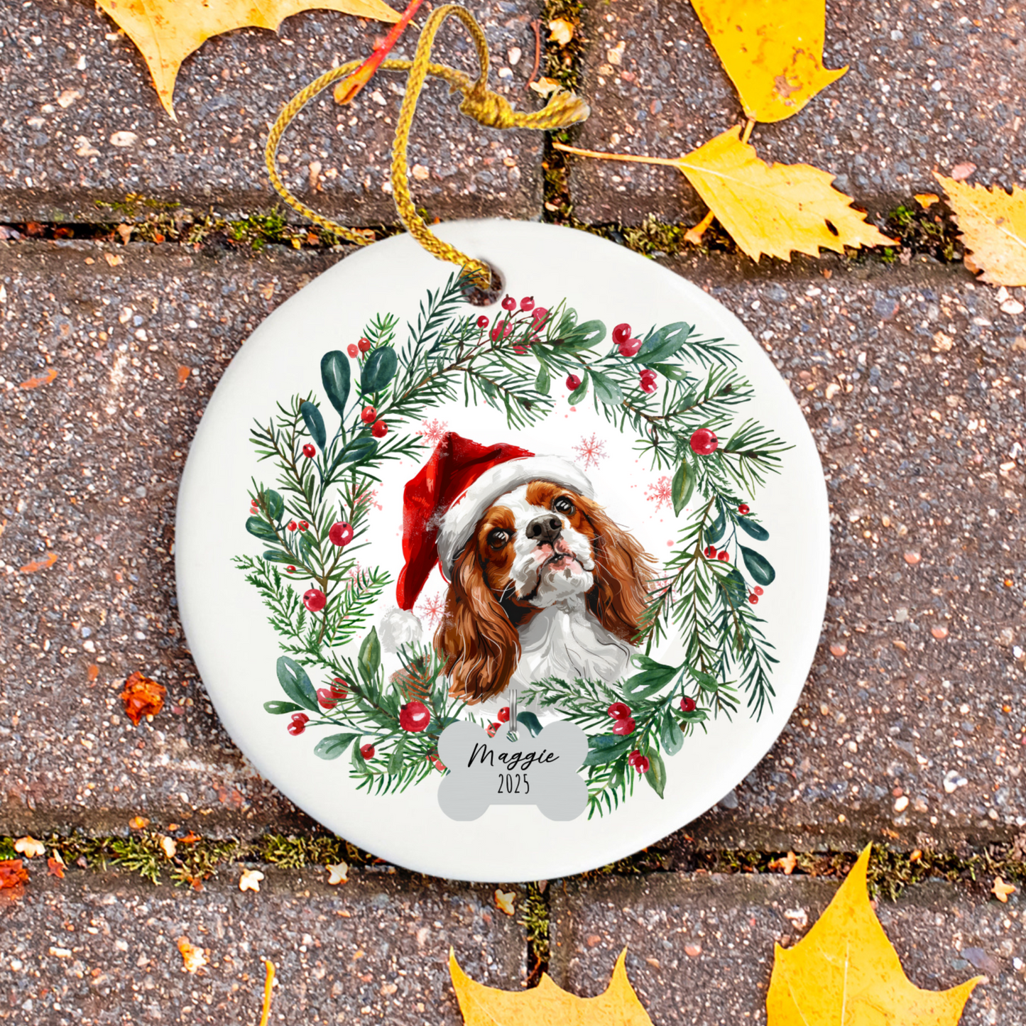 Personalized Cavalier King Charles Spaniel Christmas Ornament