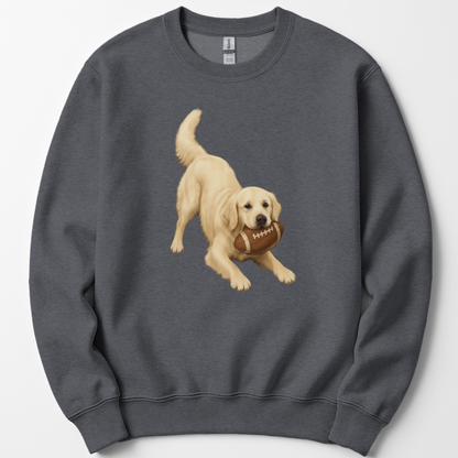 English Cream Golden Retriever Football Sweatshirt Dog Lover Game Day Gift Crewneck