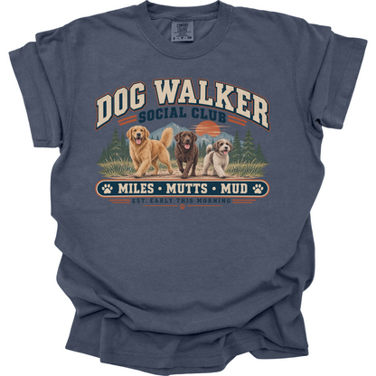 Dog Walker Shirt, Dog Walker Social Club Tee, Funny Professional Dog Walker Gift