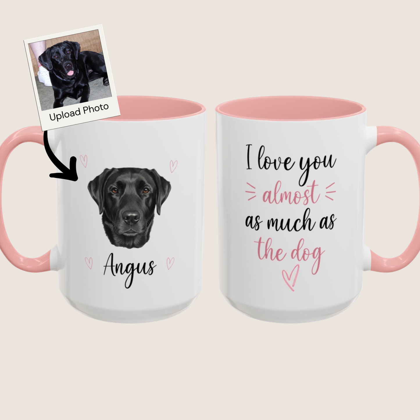 Personalized Sister's Day Photo Mug, Custom Dog Picture Gift, Funny Sister Mug
