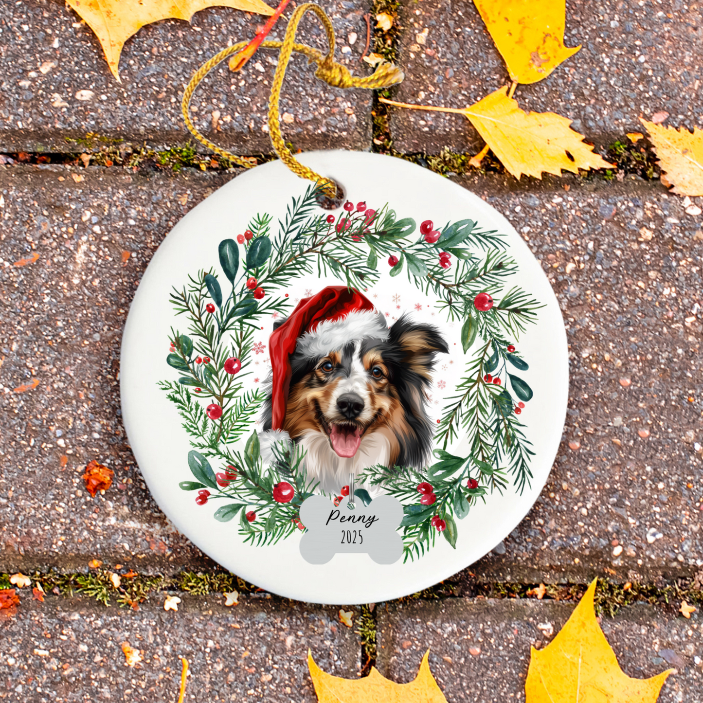 Personalized Sheltie Christmas Ornament