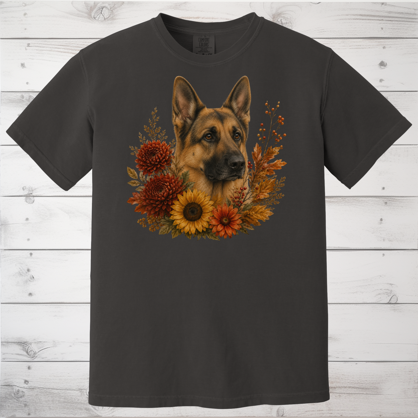 German Shepherd Autumn Floral Shirt
