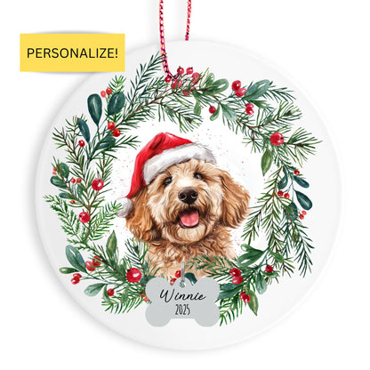Personalized Goldendoodle Christmas Ornament