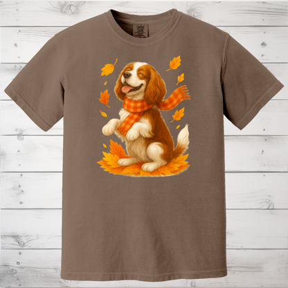 Cavalier King Charles Autumn Shirt, Cozy Spaniel Sweatshirt, Fall Dog Lover Apparel, Cavalier Leaves Gift, Cute Dog Clothing