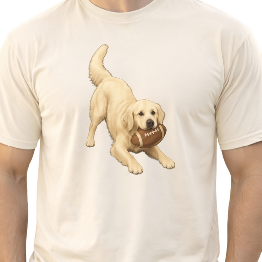 English Cream Golden Retriever Football Shirt