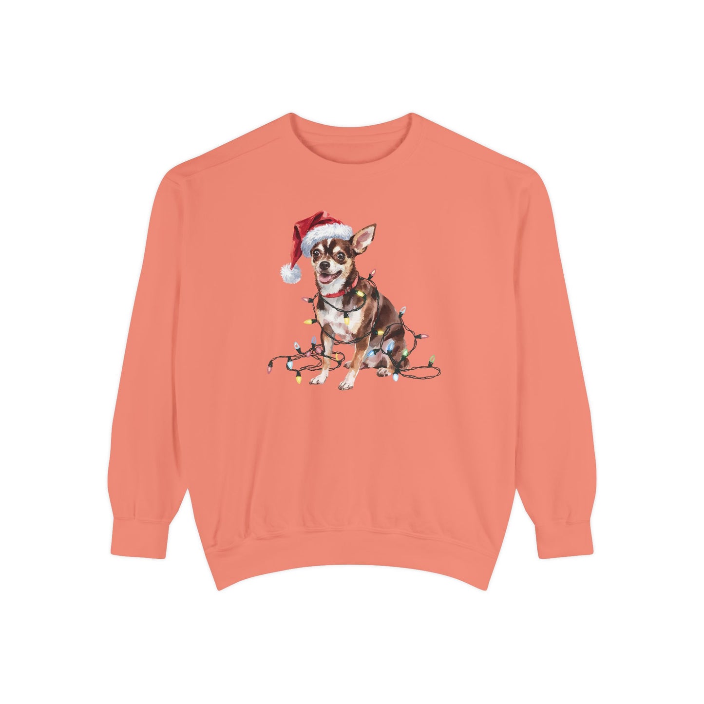 Christmas Chihuahua Sweatshirt, Christmas Lights Dog Sweatshirt, Christmas Dog, Chihuahua Mom Sweatshirt, Gift for Dog Lover, Chihuahua