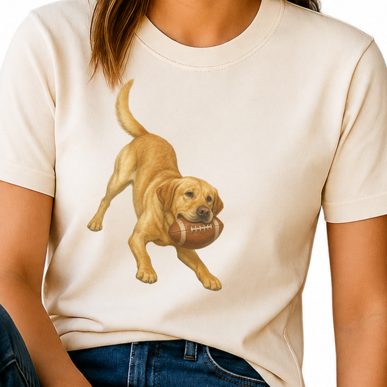 Yellow Lab Football Shirt