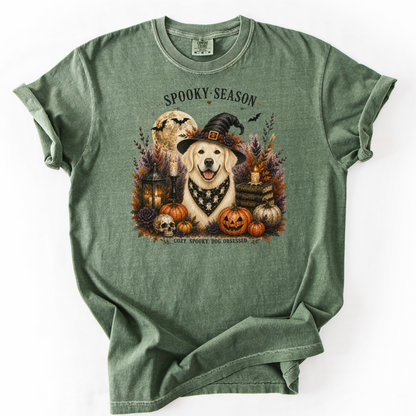 English Cream Golden Retriever Spooky Season Dog Mom Halloween Shirt