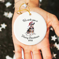 Load image into Gallery viewer, Christmas Norfolk Terrier Ornament, Christmas Lights Dog Keepsake
