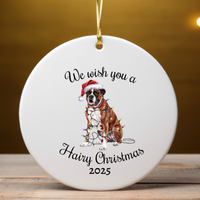 Load image into Gallery viewer, Christmas Boxer Ornament, Christmas Lights Dog Keepsake
