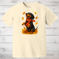 Load image into Gallery viewer, Dachshund Fall Shirt, Cute Dog Sweater, Autumn Dog Lovers Gift, Fall Sweatshirt with Dog, Cozy Fall Dog Shirt, Dog in Leaves, Gift For Dog Moms
