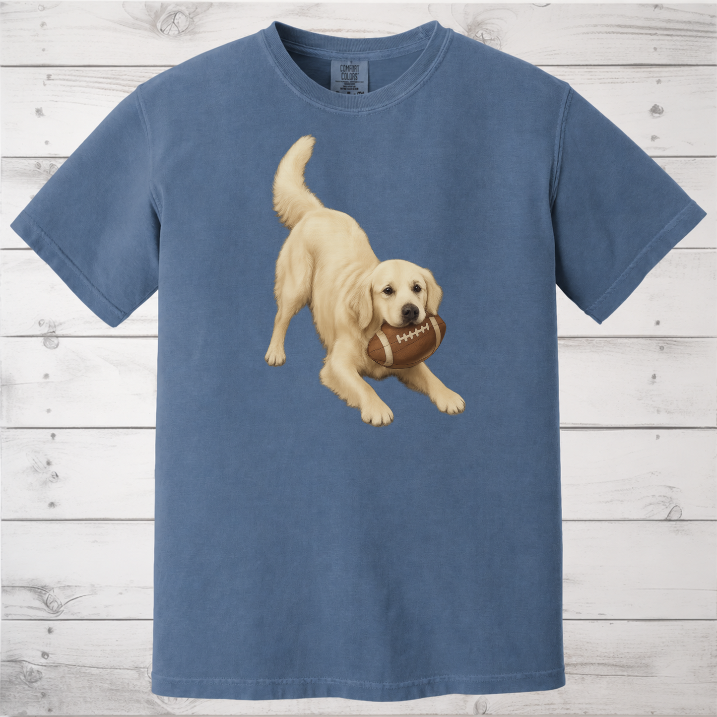 English Cream Golden Retriever Football Shirt