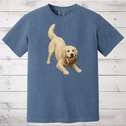 English Cream Golden Retriever Football Shirt