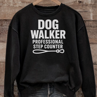 Load image into Gallery viewer, Dog Walker Hoodie, Professional Step Counter Sweatshirt, Funny Gift for Dog Walkers, Pet Lover Apparel, Cozy Hooded Sweatshirt
