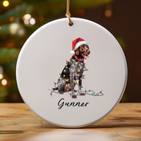 Load image into Gallery viewer, German Shorthaired Pointer Ornament, Personalized Christmas Gift
