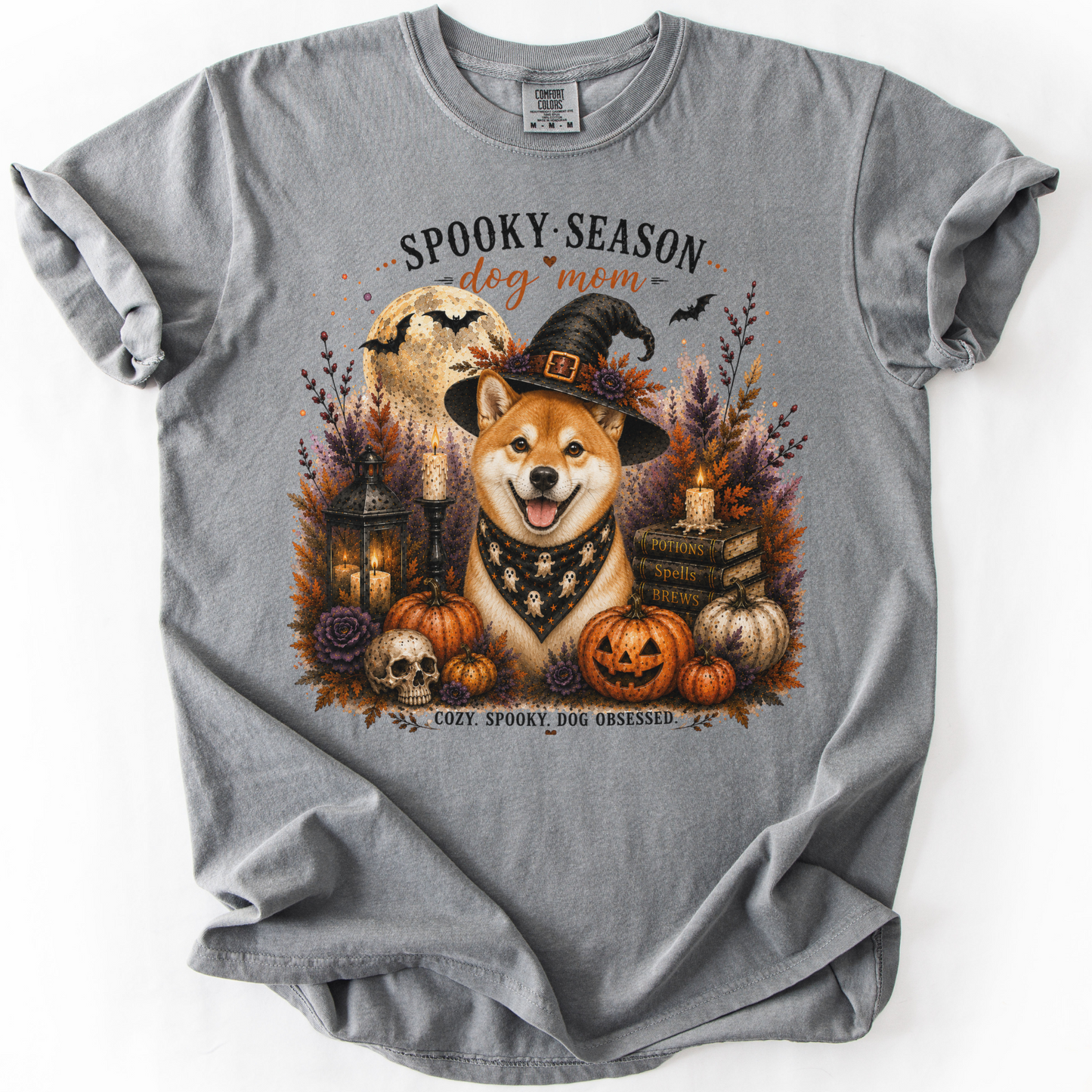 Red Shiba Inu Spooky Season Dog Mom Halloween Shirt