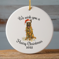 Load image into Gallery viewer, Christmas Belgian Malinois Ornament, Christmas Dog Holiday Keepsake
