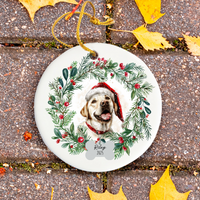 Load image into Gallery viewer, Personalized Yellow Lab Christmas Ornament