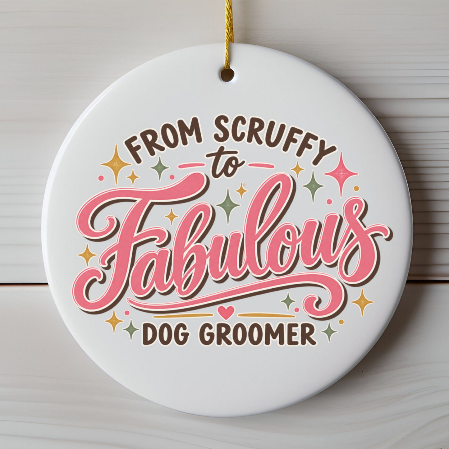 Fabulous Dog Groomer Ornament