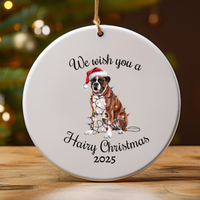 Load image into Gallery viewer, Christmas Boxer Ornament, Christmas Lights Dog Keepsake
