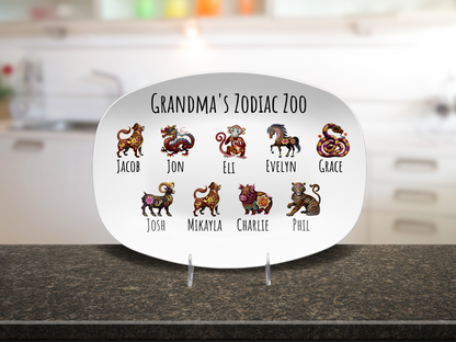Personalized Grandmas Zodiac Zoo Plate