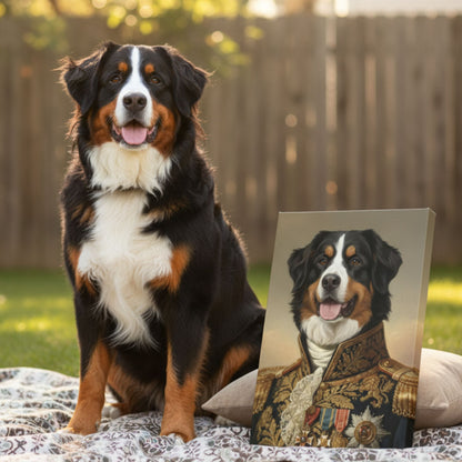 Custom Royal Dog Portrait, Personalized Renaissance Pet Painting-The General