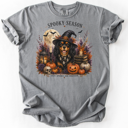 Black & Tan Cavalier Spooky Season Dog Mom Halloween Shirt